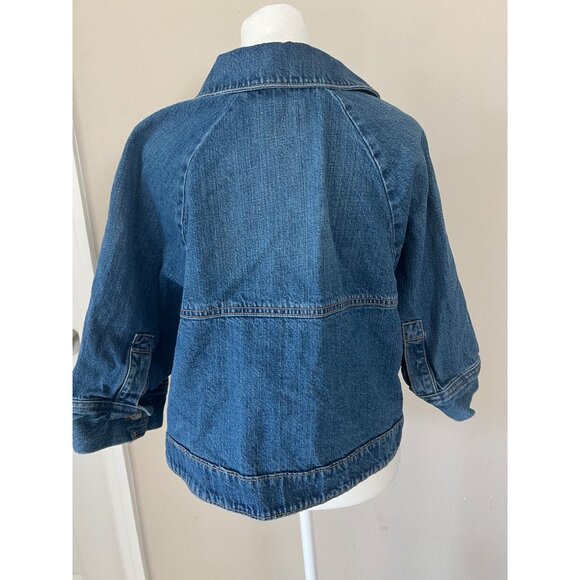 ZARA gently used babydoll cropped oversized denim jacket SMALL/MEDIUM - Picture 5 of 7